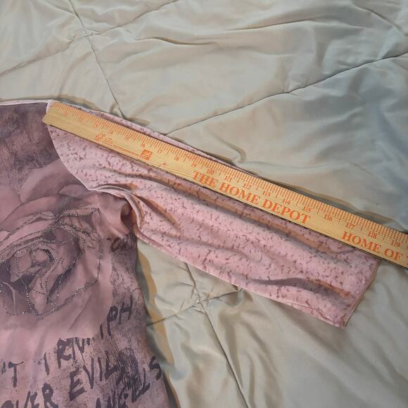 Alessa W. Collection Pink Top Women's Size 14 Script Polyester Blend - Picture 4 of 8